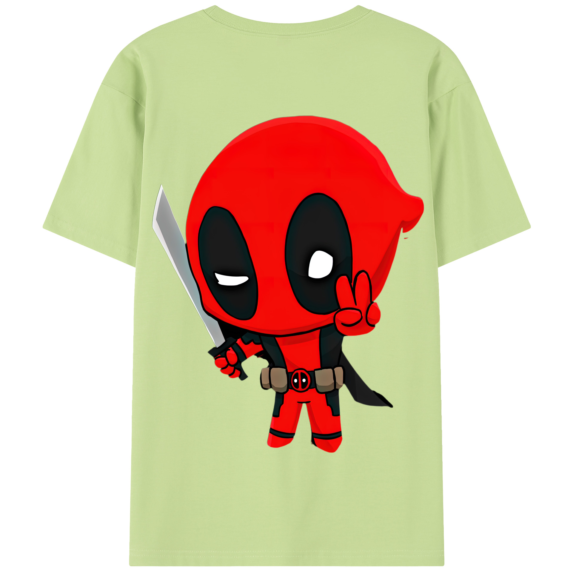 （画像用） Deadpool デッドプール 綿100％半袖Tシャツ（背面プリント）